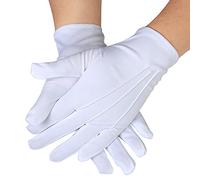 Kirdume Costume Gants Blancs - Gants Formels légers et Confortables pour Uniforme,Costume Gants Blancs pour Mariages Cérémonies Funérailles Églises