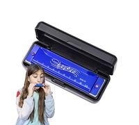 Kirdume Harmonica pour débutants - Harpe d'orgue à Bouche, Harmonica Bleu, Jouets préscolaires,Musique Harmonica Bleu, Professionnel 10 Trous 20 Tons pour l'enseignement des débutants