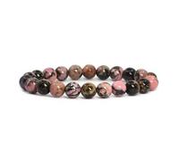 KIREI PARIS BIJOUX Bracelet pierre naturelle lithotherapie 8mm bracelet homme bijoux femme bracelet porte bonheur (Rhodonite)