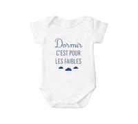 Kiribou Body Bébé Dormir C’est pour les Faibles - Idée Cadeau Drôle à Offrir Pour Naissance