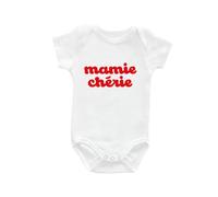 Kiribou Body Bébé Mamie Chérie - Cadeau Original pour Mamie et Bébé