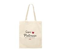 Kiribou Cadeau Tote Bag Super Maîtresse, Merci de M'aider à Grandir - École