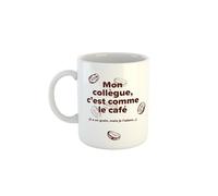 Kiribou : Idée Cadeau Mug « Mon Collègue C’est Comme le Café - Il a Un Grain Mais Je l’Adore »