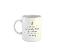 Kiribou Mug Anniversaire 19 ans, ça mérite bien un cadeau de merde - Cadeau Décalé pour Fêter les 19 Ans avec Sourire
