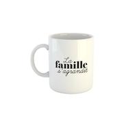 Kiribou Mug Annonce Grossesse « La Famille s'Agrandit » - Une Surprise en Lettres Stylisées