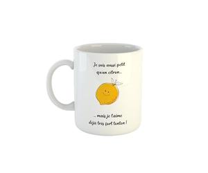 Kiribou Mug Grossesse « Je Suis Aussi Petit Qu'un Citron... Mais Je T'aime Déjà Tonton »