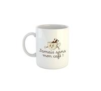 Kiribou Mug Jamais Sans Mon Café - Cadeau Drôle à Offrir à ses Amis