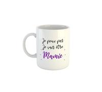 Kiribou Mug Je peux pas, Je Vais Etre Mamie - Cadeau à Offrir à Toutes les Futures Mamies