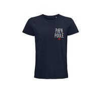 Kiribou Papa Poule Logo T-Shirt Homme - Offrez ce Cadeau à Votre Super Papa - S - Bleu