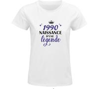 Kiribou T-Shirt Anniversaire 1990, Naissance d'une Légende - Cadeau Parfait pour Anniversaire -BC - XL