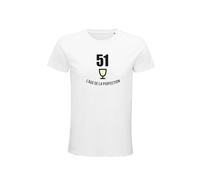 Kiribou T-Shirt Anniversaire 51 L'Âge de la Perfection - Le Cadeau Parfait pour Amorcer la Cinquantaine -BC - XL