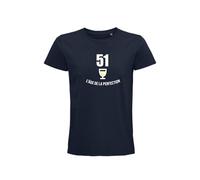 Kiribou T-Shirt Anniversaire 51 L'Âge de la Perfection - Le Cadeau Parfait pour Amorcer la Cinquantaine -BL - XL