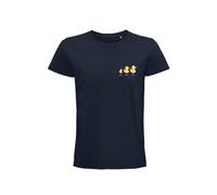 Kiribou T-Shirt Grossesse Homme Bébé, Maman, Papa - Exprimez Votre Bonheur Familial - L - Bleu