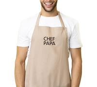Kiribou Tablier de Cuisine Chef Papa - Cadeau Pour Affirmer Sa Place de Chef à la Maison