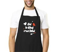 Kiribou Tablier de Cuisine Ici le Chef, c'est Moi - Cadeau Humoristique et Pratique
