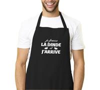 Kiribou Tablier de Cuisine Je Fourre la Dinde et J’Arrive - Cadeau Original et Amusant