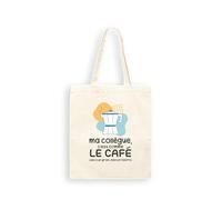 Kiribou Tote Bag Comme le Café, Ma Collègue a un Grain mais Je l'Adore - Un hommage à l'amitié au travail