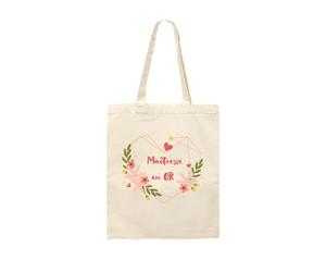 Kiribou Tote Bag Maîtresse en Or -Cadeau pour une Enseignante en Or - École