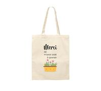 Kiribou Tote Bag Merci Nounou de m'avoir aidé à grandir - Un Cadeau Plein de Sens