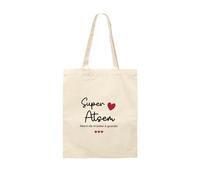 Kiribou Tote Bag Super ATSEM, Merci de M'Aider à Grandir - Cadeau Parfait pour Votre ATSEM Adorée- École