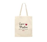 Kiribou Tote Bag Super Maître, Merci de m'Aider à Grandir » - Cadeau Scolaire