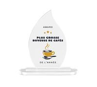Kiribou Trophée “Award De La Plus Grosse Buveuse De Café” - Cadeau hilarant pour la collègue jamais Loin de sa Tasse !