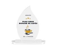 Kiribou Trophée “Award du Plus Gros Buveur De Café” - Cadeau hilarant pour Le collègue jamais Loin de sa Tasse !
