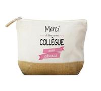 Kiribou Trousse « Merci d’être Une Collègue Aussi Géniale » - Un Cadeau Original et Touchant pour Remercier Ses Collègues