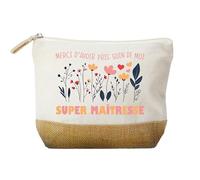 Kiribou Trousse Merci Super Maîtresse - Pochette Héroïque pour la Meilleure Maîtresse du Monde