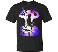 Kirito and Asuna Online Sword Art T-Shirt Black