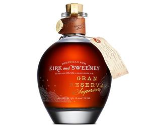 KIRK & SWEENEY - Gran Reserva Superior - Rhum Vieux Ambré - Origine : République Dominicaine - Notes de Caramel & Amandes - Assemblage Unique - Vieillis en Fûts de Chêne Américain - 40% Alcool - 70 cl
