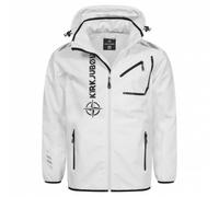 KIRKJUBØUR® "Alvik" Hommes Veste SOFTSHELL 10 000 mm colonne d'eau blanc/noir 2XL