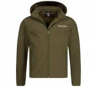 Kirkjubøur® Veste softshell pour homme, colonne d'eau de 10 000 mm, avec capuche et doublure en polaire, respirante et imperméable, marron, 3XL