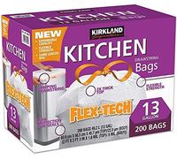 Kirkland Lot de 200 sacs poubelle de 50 litres, multicolore, 200 pièces