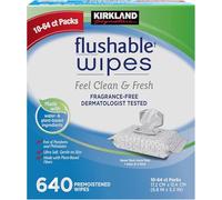 Kirkland Signature Lingettes jetables Premoistened sans parfum, 640 - Paquet
