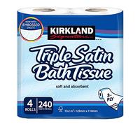 Kirkland Signature Lot de 10 x 4 rouleaux de papier toilette triple satin doux et absorbant