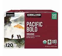 Kirkland Signature Organic Pacific Bold Dark-Roast Coffee, 120 K-Cup Pods