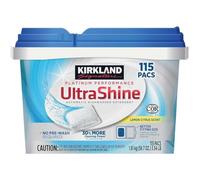 Kirkland Signature UltraShine Lot de 115 paquets de lessive pour lave-vaisselle Citron