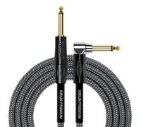 Kirlin Cable IWB-202BFGL-20/CA Premium Plus Câble d'instrument, gaine tissée gris carbone, 6,1 m