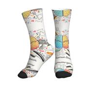 KIROJA Chaussettes de sport à tube moyen imprimé cerveau humain, chaussettes de personnalité confortables et respirantes pour le sport et le port quotidien, 1 noir, Taille unique
