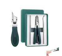 Kirposh Eagle Beak Beveled Nail Clippers, Three Sets of Eagle Beak Beveled Nail Clippers, Eaglebeak Slanted for Ingrown Toenails, Super Sharp Oblique Nail Clippers Set(Green)