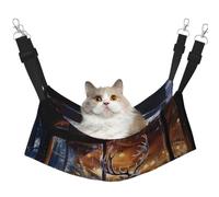 KIRROWE Christmas Deer in The Store Hamac réversible à suspendre pour chat double face pour animal domestique
