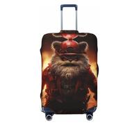 Kirrowe Dog Warrior Housse de protection anti-rayures pour valise de 45,7 à 81,3 cm Rouge, Noir , XL