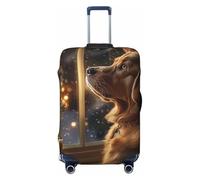 Kirrowe Dogs At Christmas Housse de protection anti-rayures pour valise de 45,7 à 81,3 cm, Noir , L