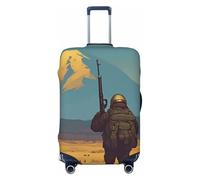 Kirrowe Fighting Aliens Housse de protection pour valise anti-rayures pour bagages de 45,7 à 81,3 cm, Noir , XL