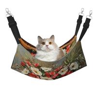 KIRROWE Hamac réversible à suspendre avec fleurs dans un vase pour chat - Hamac double face pour animal domestique