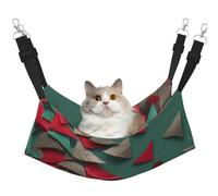 KIRROWE Hamac triangulaire réversible origami à suspendre pour chat, hamac double face pour animal domestique