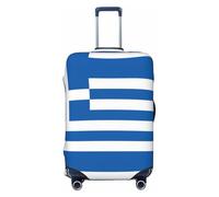 Kirrowe Housse de protection anti-rayures pour valise avec drapeau grec pour bagages de 45,7 à 81,3 cm, Noir , L
