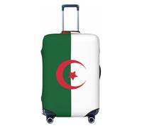 Kirrowe Housse de protection anti-rayures pour valise, motif drapeau de l'Algérie pour bagages de 45,7 à 81,3 cm, Noir , L