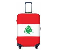 Kirrowe Housse de protection anti-rayures pour valise, motif drapeau du Liban, convient aux bagages de 45,7 à 81,3 cm, noir, taille XL, Noir , XL